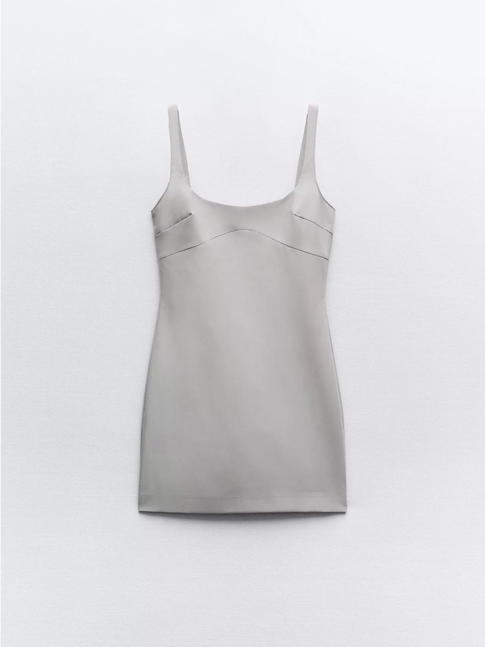 Zara Light Gray Sleeveless Mini Dress